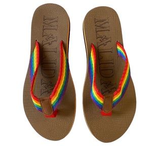 Malida Rainbow Colors Sandals‎ Size 8.5
